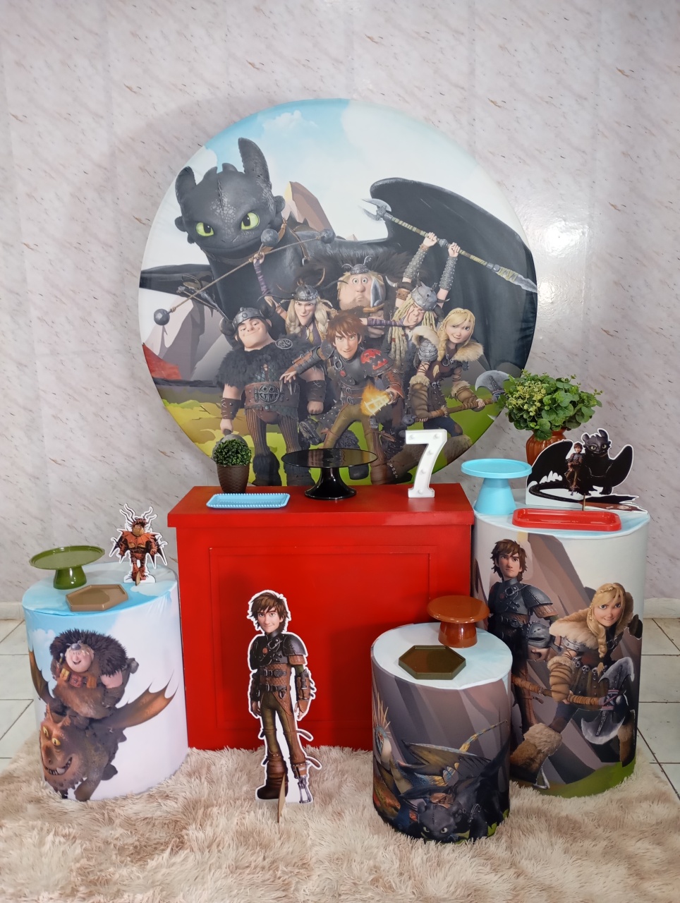 Kit Ouro Como Treinar Seu Dragão  - Greicy Art´S Decor