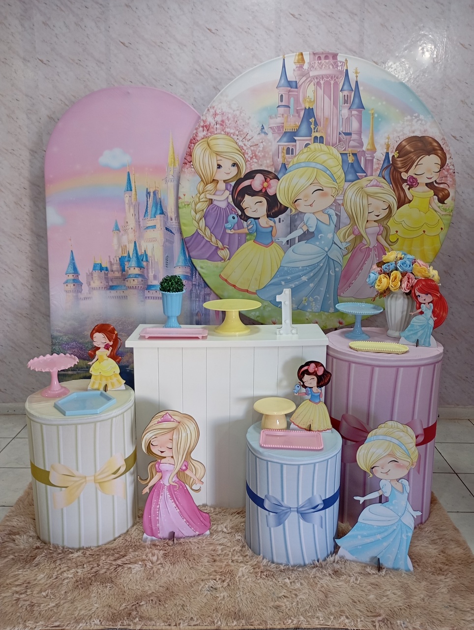 Kit Diamante Princesas Disney Aquarela  - Greicy Art´S Decor
