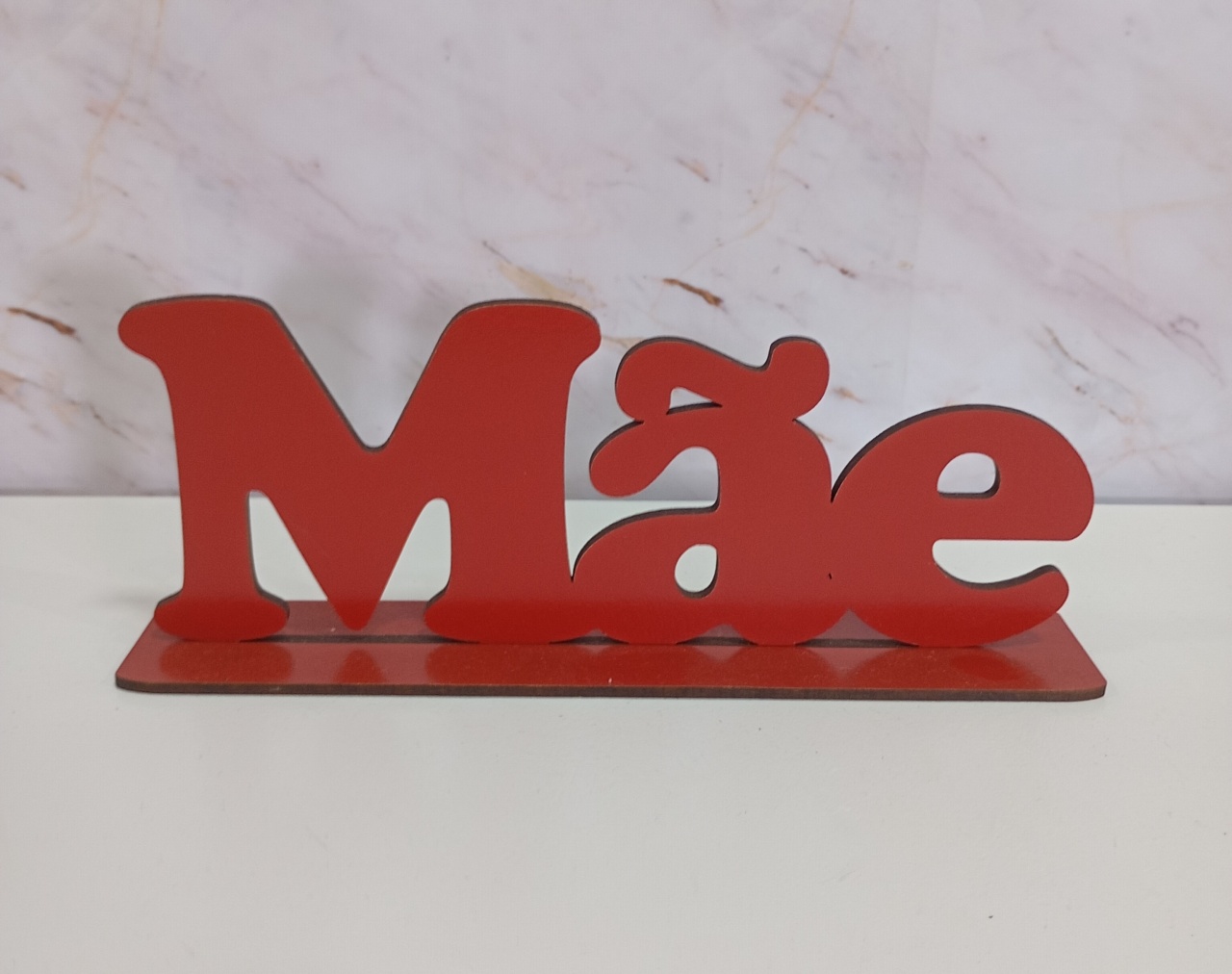 Decoração Mãe Mdf Vermelho - Greicy Art´s Decor