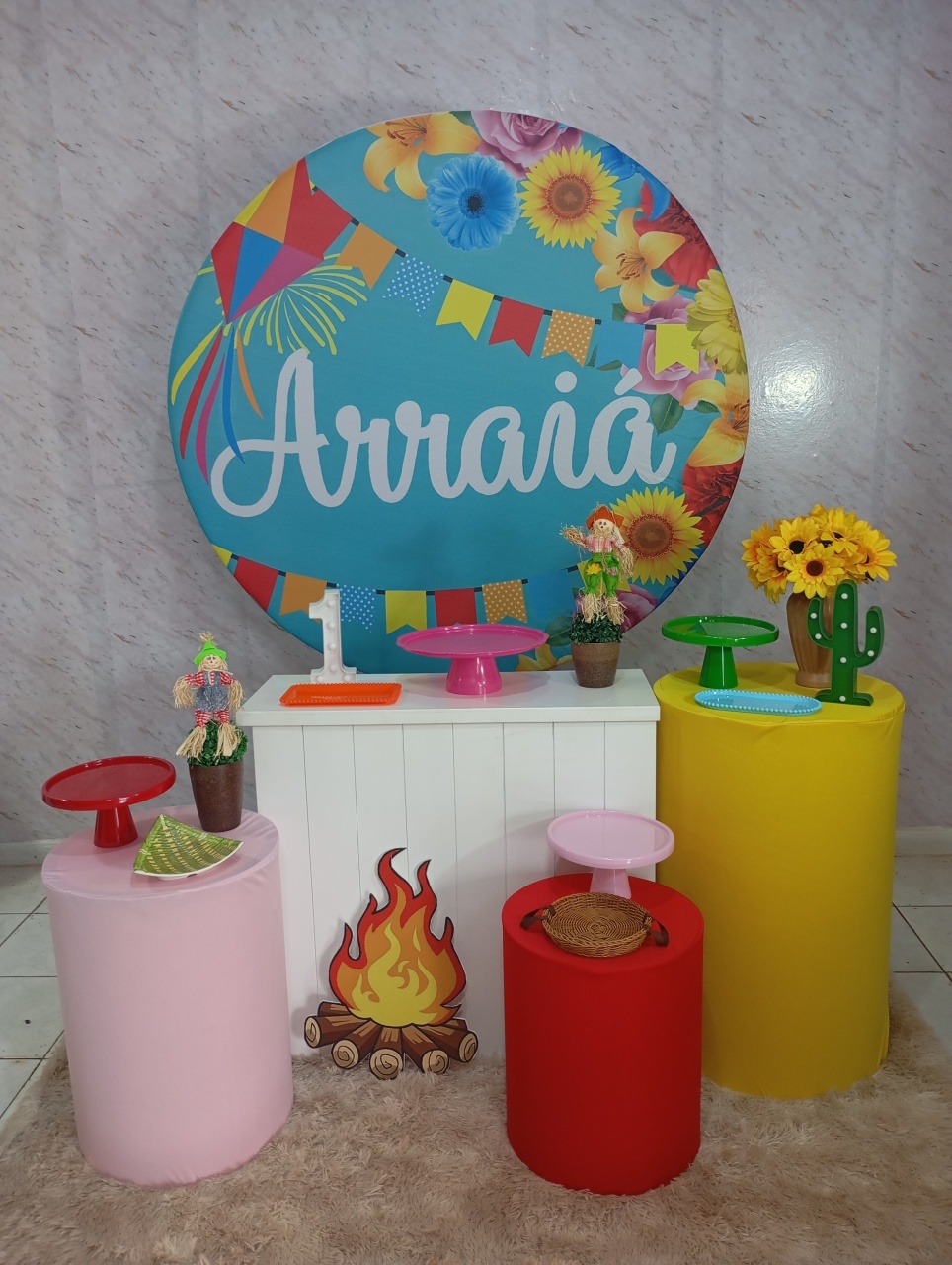 Kit Ouro Arraiá Junino Azul Ii - Greicy Art´S Decor