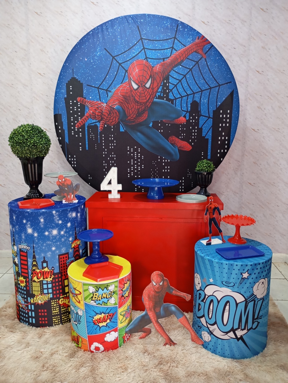 Kit Ouro Homem Aranha Prédio - Greicy Art´S Decor