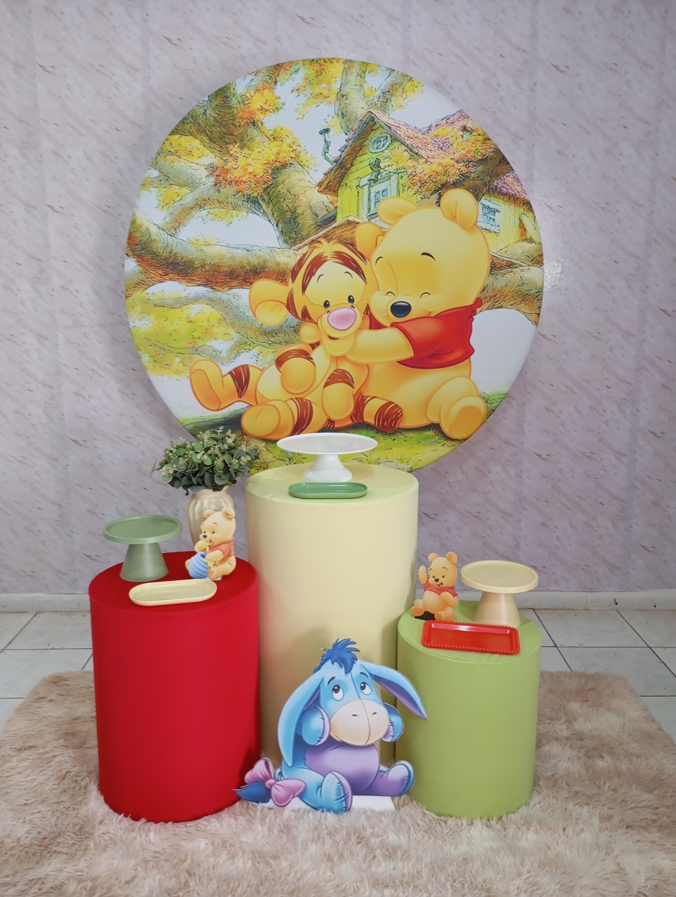 Kit Prata Ursinho Pooh - Greicy Art´S Decor