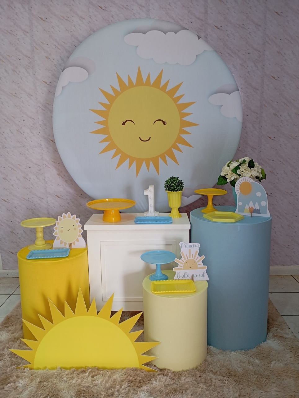 Kit Ouro 1° Volta Ao Sol Menino - Greicy Art´s Decor