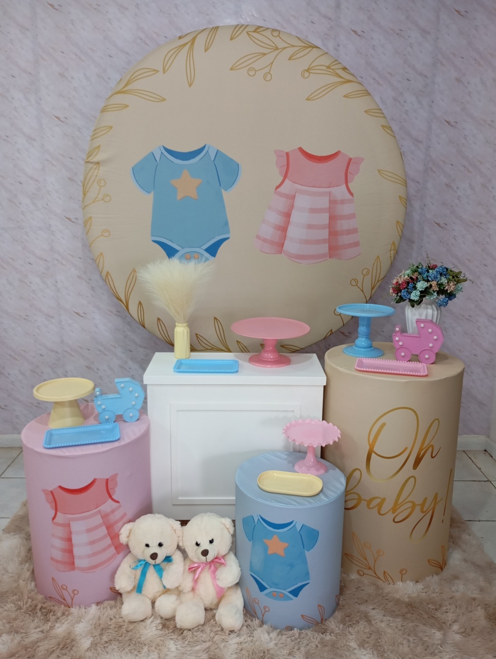 Kit Ouro Chá Revelação Body - Greicy Art´S Decor