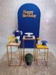 Kit Prata Azul Escuro / Amarelo - imagem 2