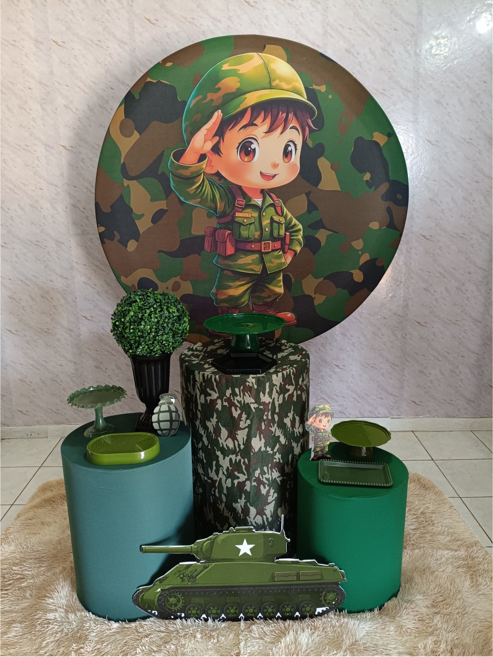 Kit Prata Militar Infantil - Greicy Art´s Decor