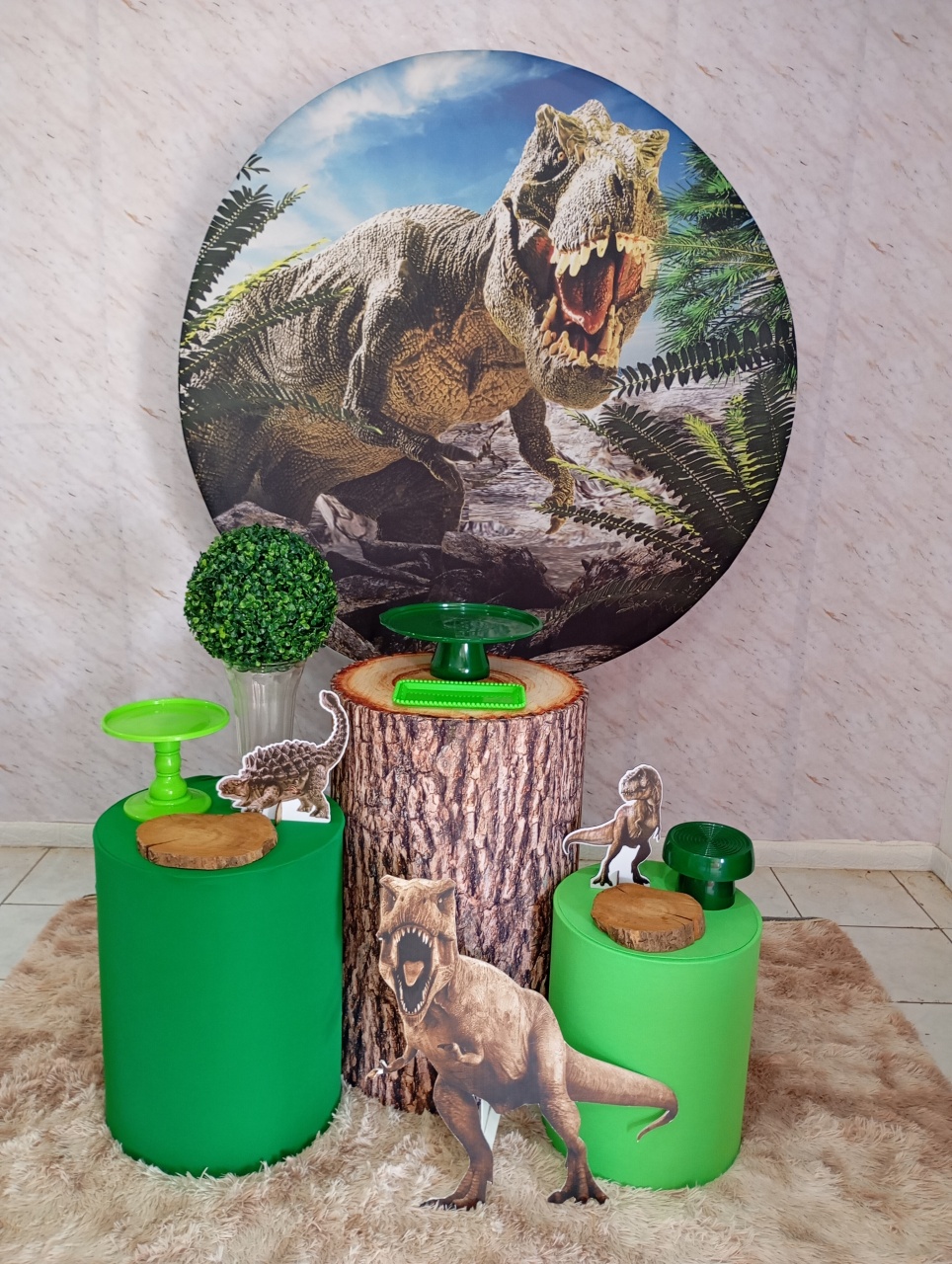 Kit Prata Dinossauro - Greicy Art´s Decor