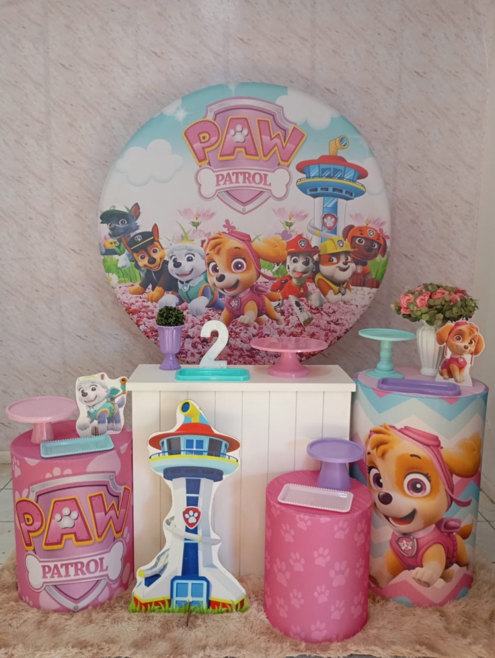 Kit Ouro Patrulha Canina Menina - Greicy Art´S Decor