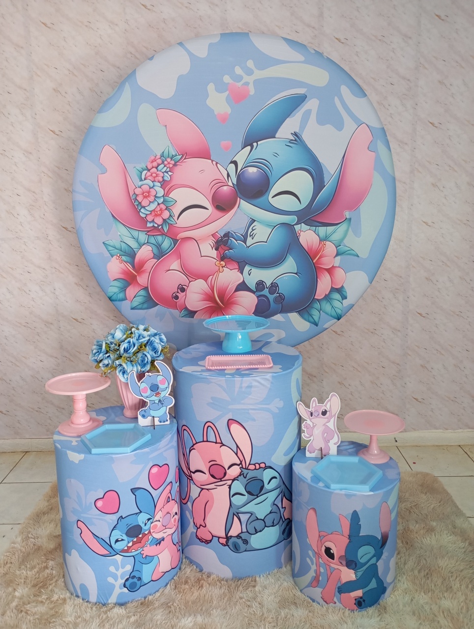 Kit Prata Stitch E Angel Ii - Greicy Art´S Decor