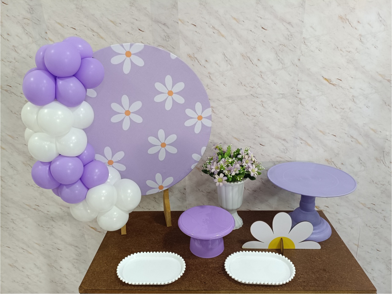 Mini Kit de Mesa Margarida Lilás - Greicy Art´s Decor