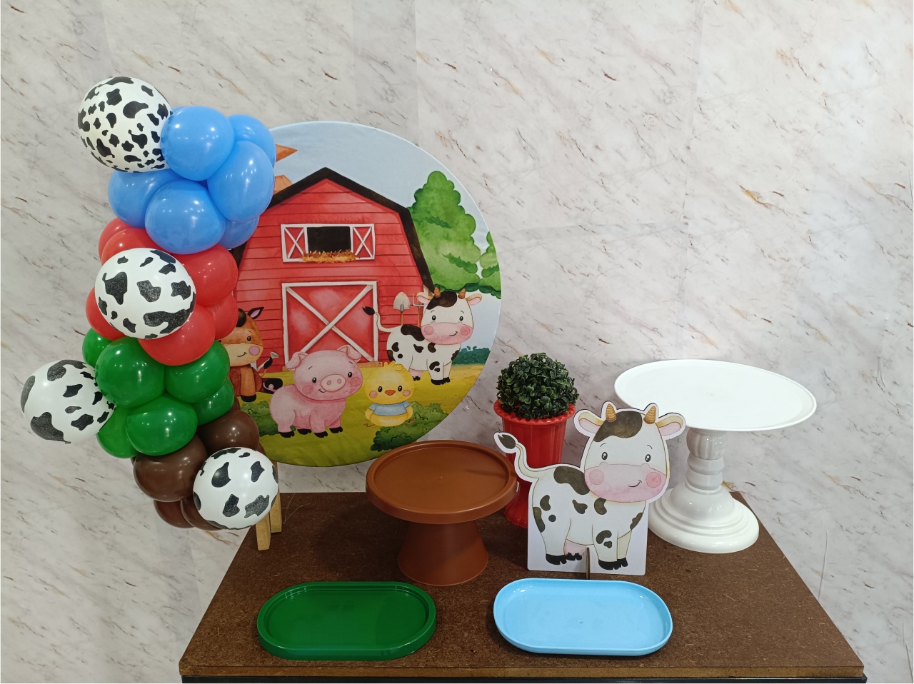 Mini Kit de Mesa Fazendinha Menino - Greicy Art´s Decor