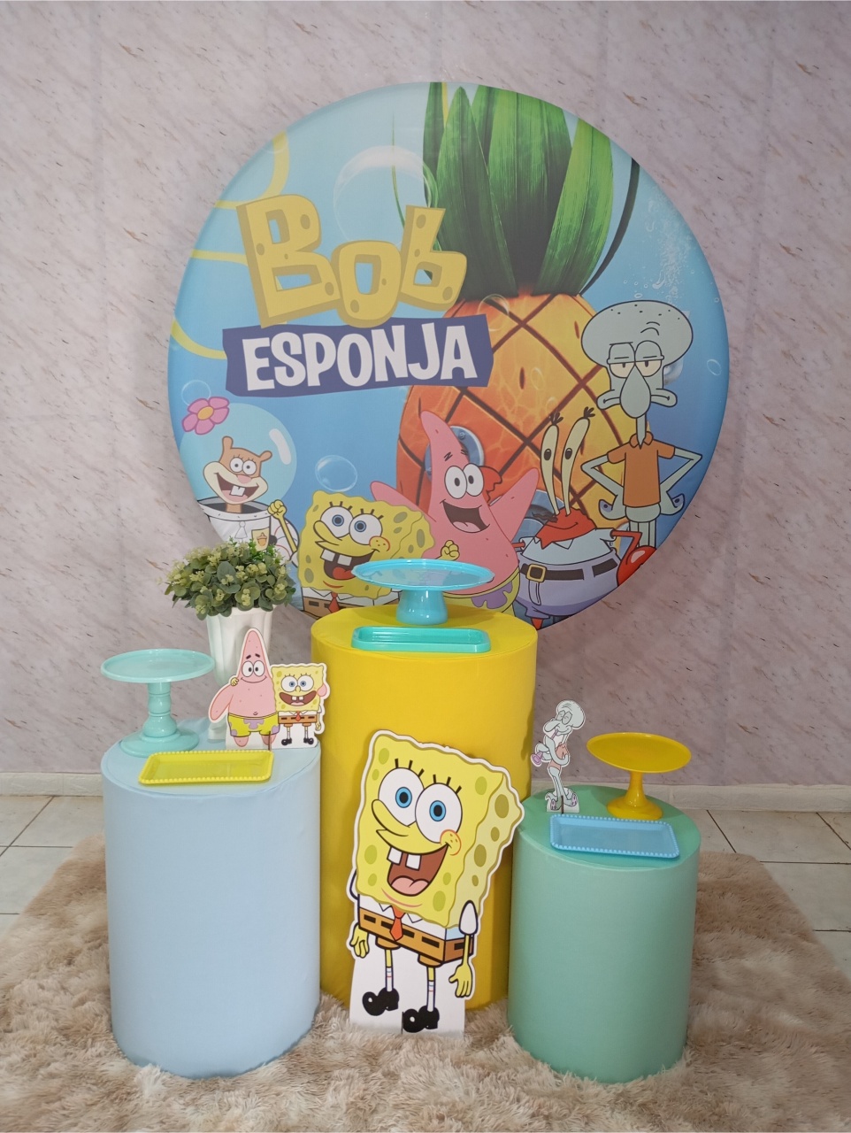 Kit Prata Bob Esponja - Greicy Art´S Decor