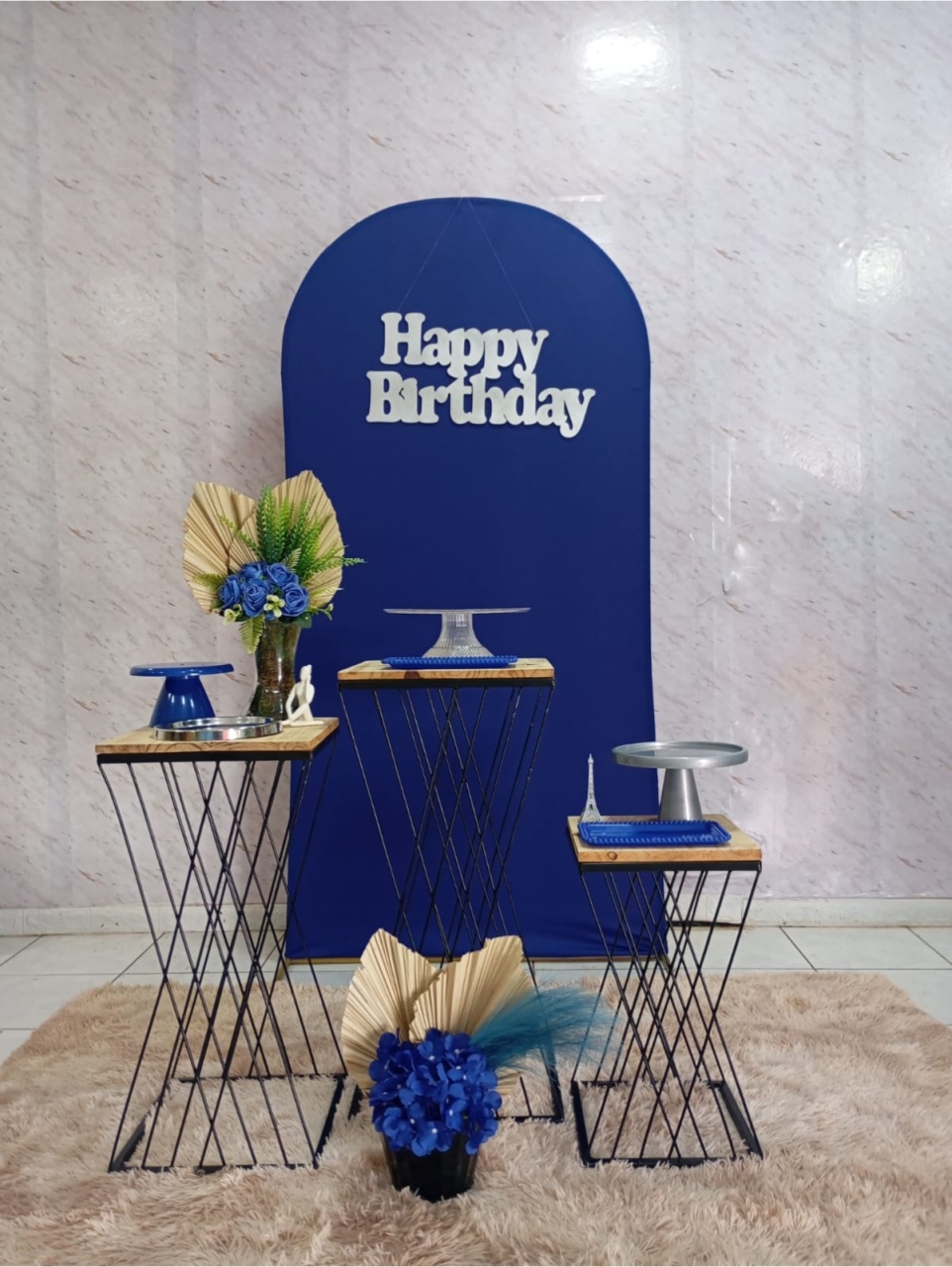Kit Prata Azul /Prata - Greicy Art´s Decor
