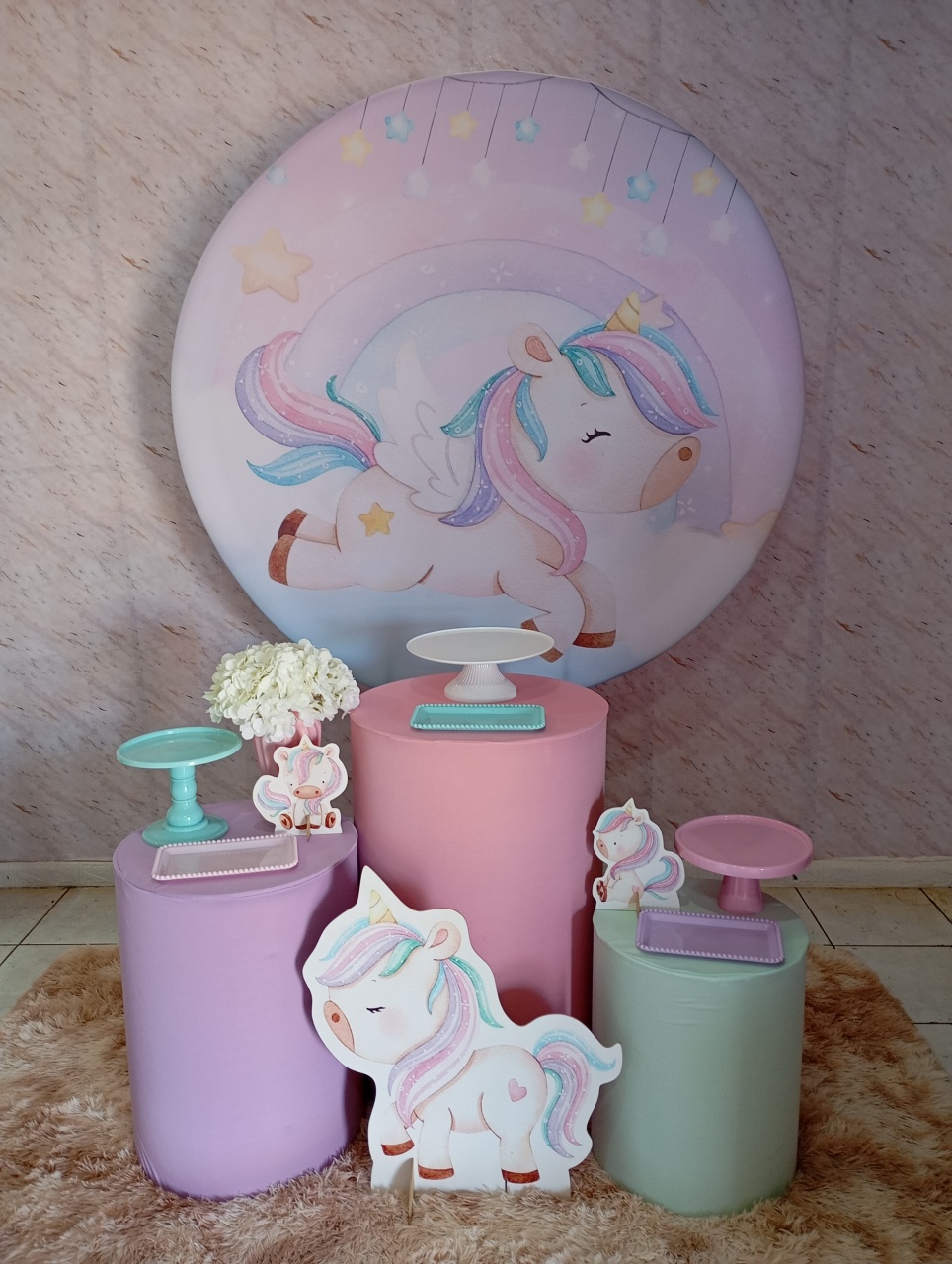 Kit Prata Unicórnio Baby - Greicy Art´s Decor