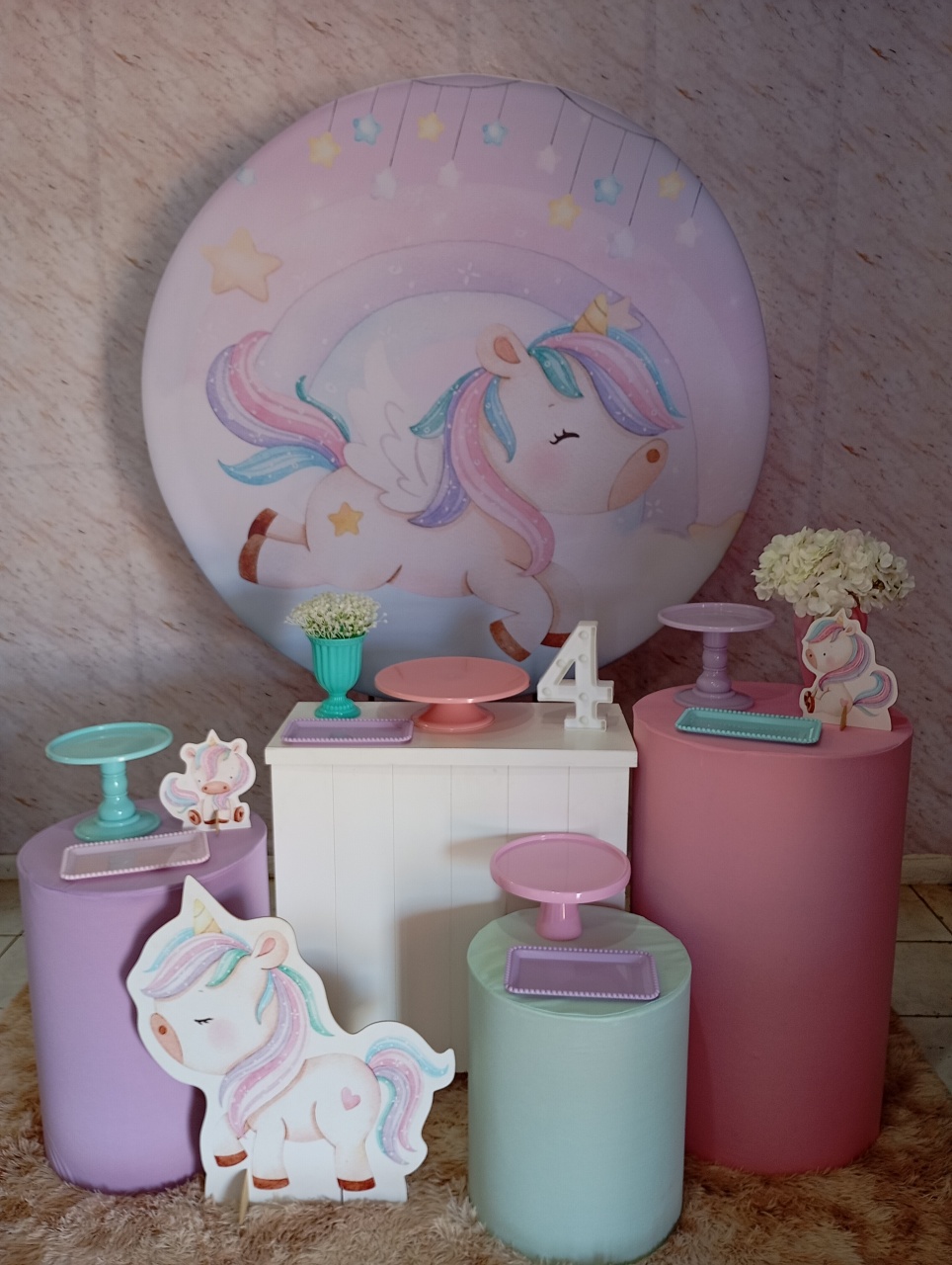 Kit Ouro Unicórnio Baby - Greicy Art´s Decor