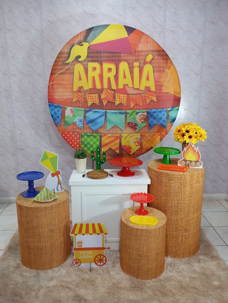 Kit Ouro Arraiá Junino Bandeirinhas - Greicy Art´S Decor