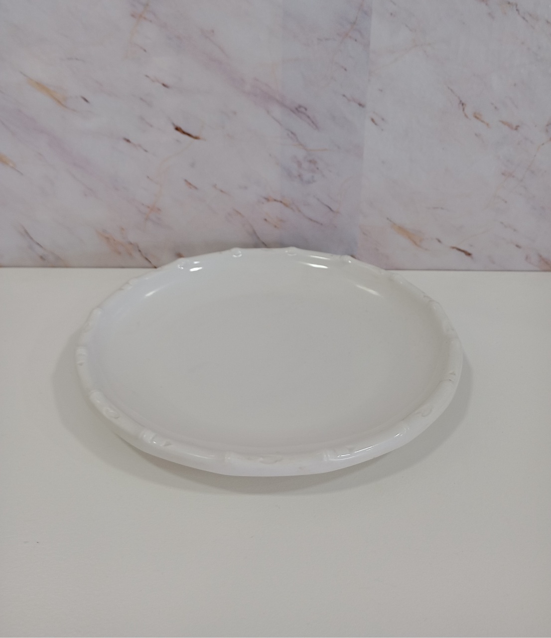 Bandeja Baixa Redonda Branco - Greicy Art´s Decor
