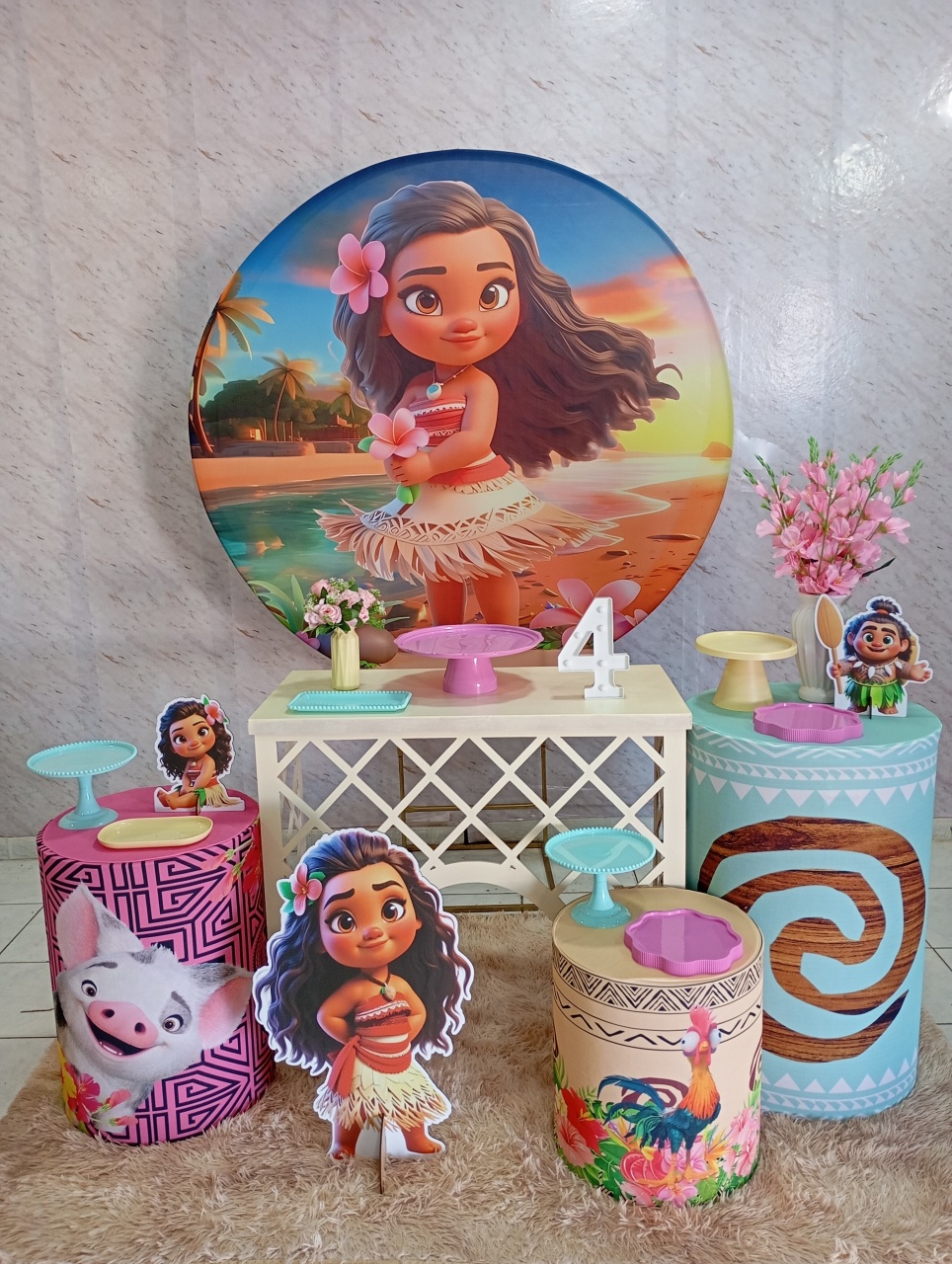 Kit Ouro Moana Cute - Greicy Art´S Decor