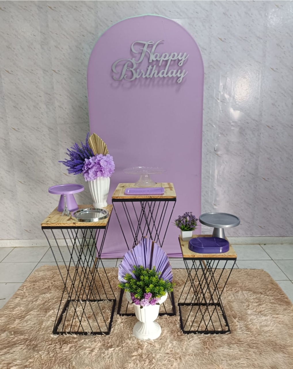 Kit Prata Lilás Com Prata - Greicy Art´s Decor
