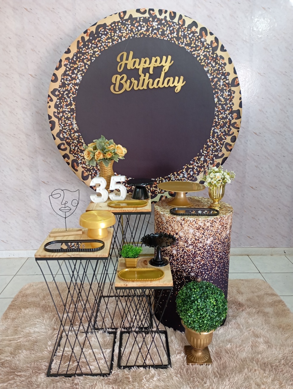 Kit Ouro Oncinha - Greicy Art´S Decor