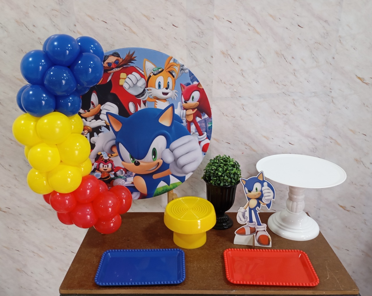 Mini Kit de Mesa Sonic Turma - Greicy Art´s Decor