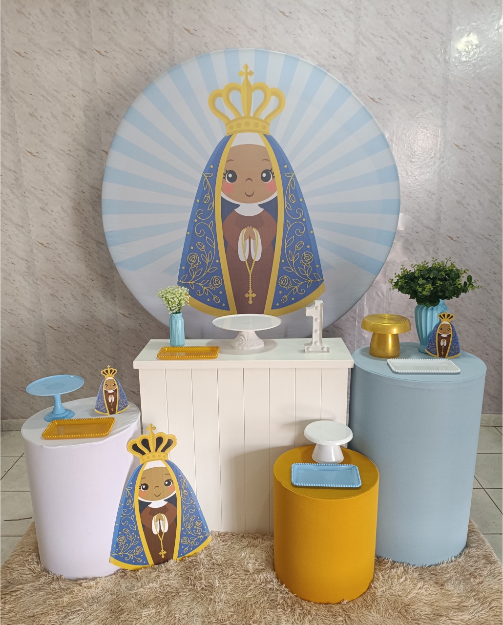 Kit Ouro Nossa Senhora Menino - Greicy Art´s Decor