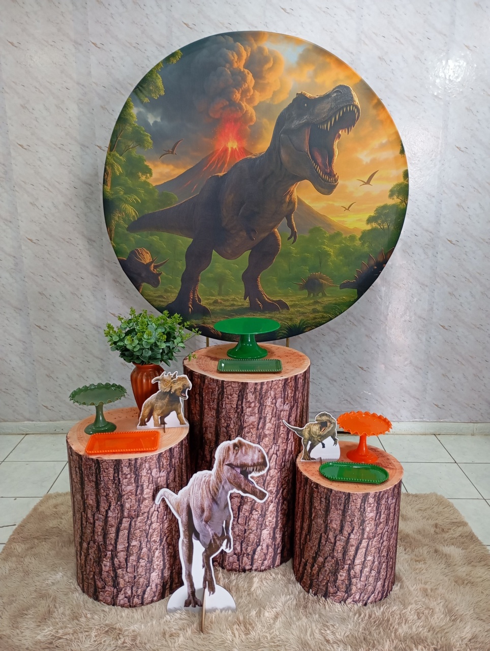 Kit Prata Dinossauro Ii - Greicy Art´S Decor