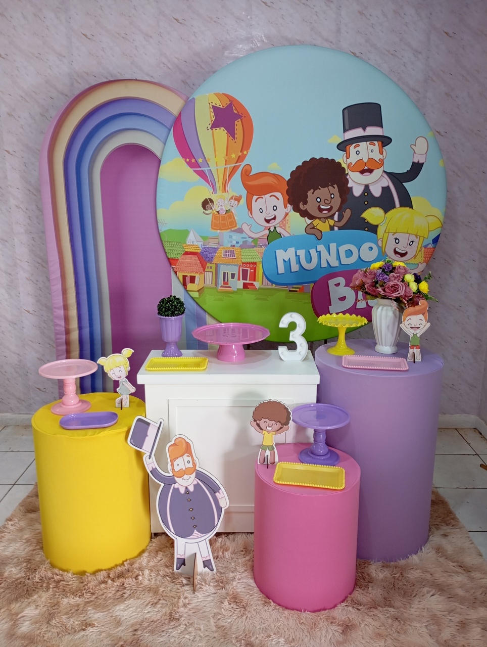Kit Diamante Mundo Bita Rosa - Greicy Art´S Decor
