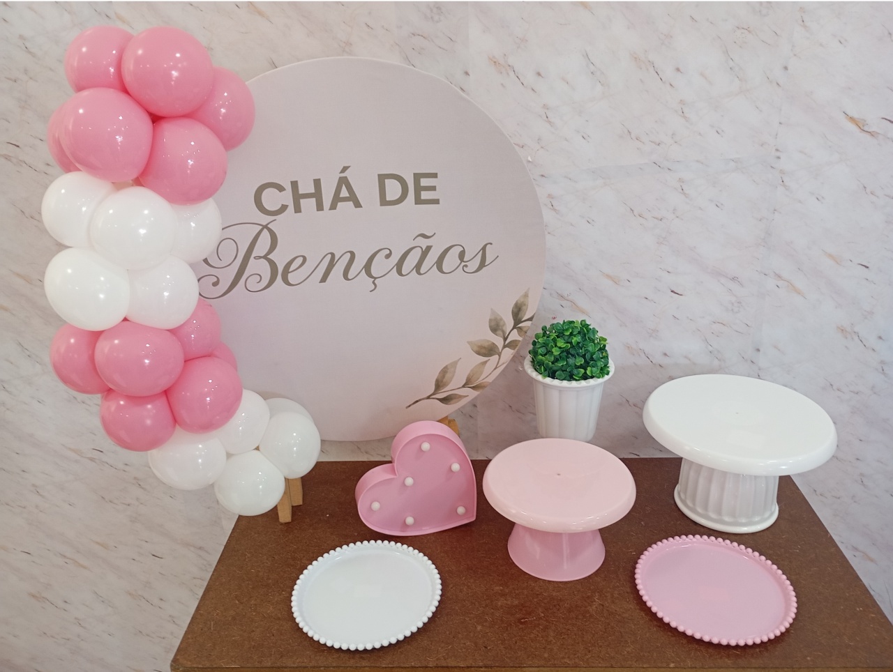 Mini Kit de Mesa Chá de Bençãos Menina - Greicy Art´s Decor