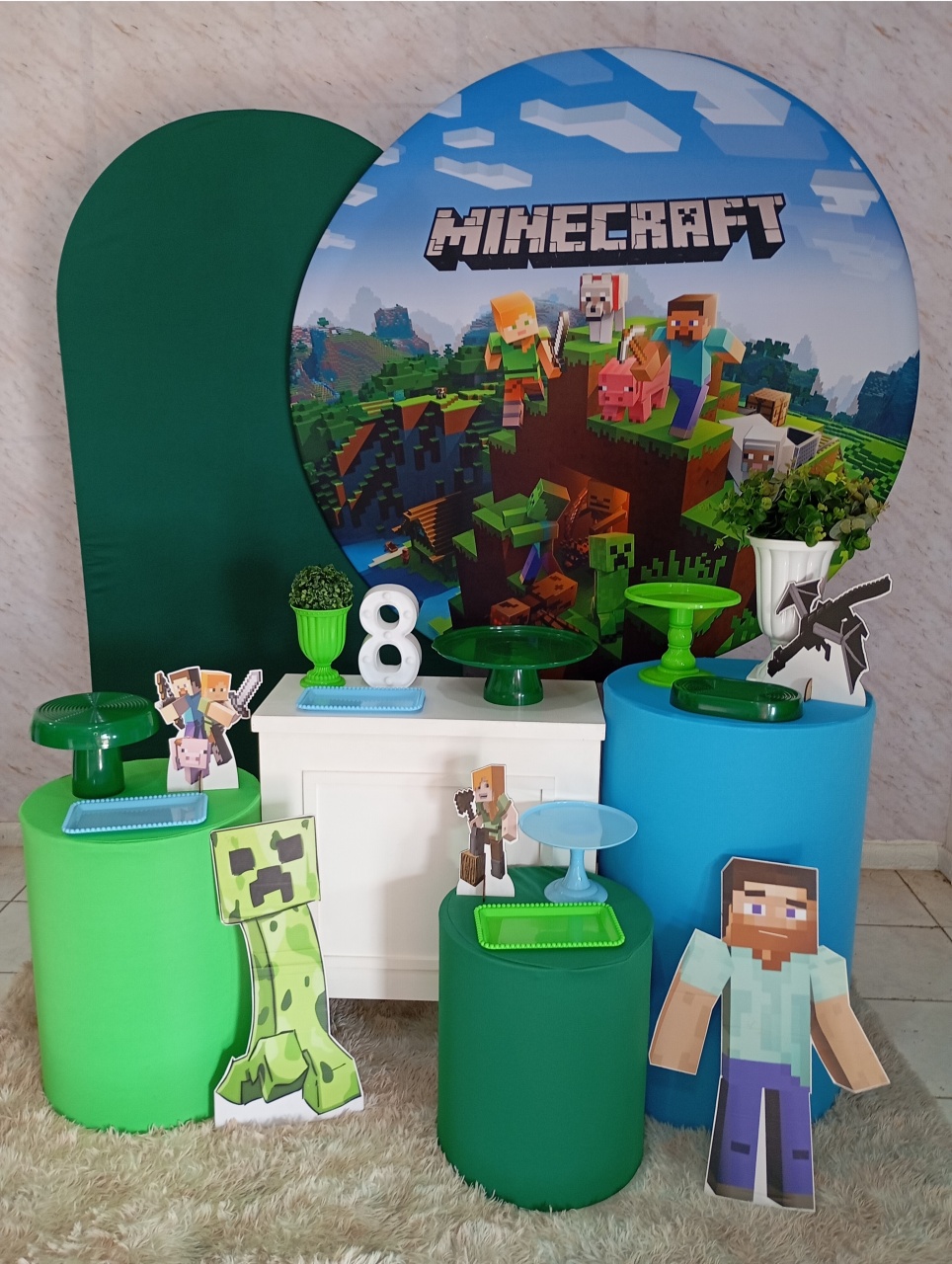 Kit Diamante Minecraft - Greicy Art´s Decor