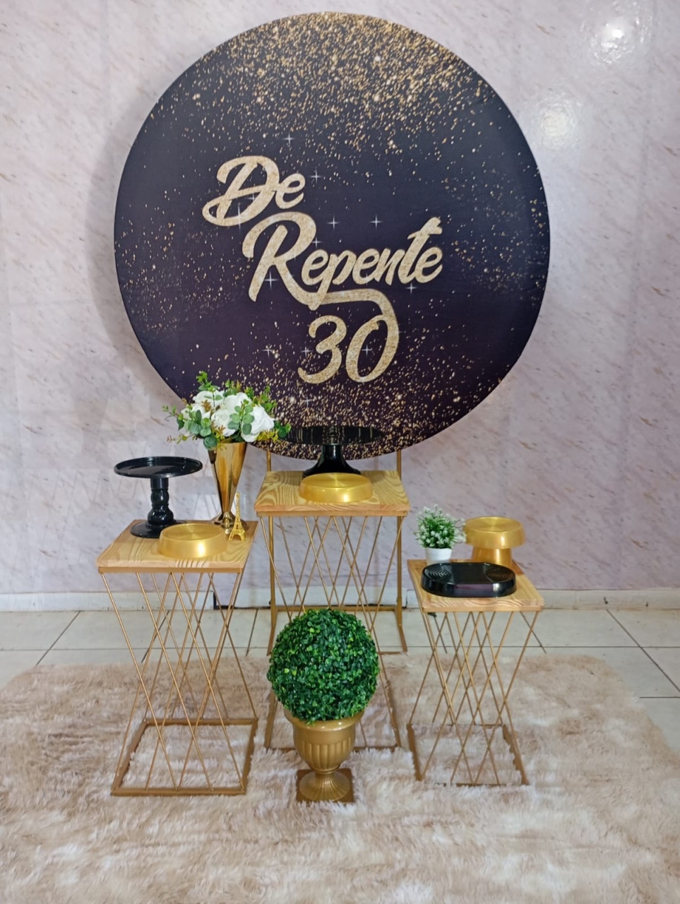 Kit Prata de Repente 30 Preto/Dourado - Greicy Art´s Decor