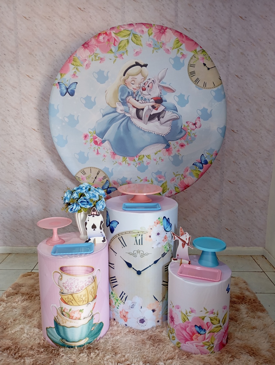 Kit Prata Alice No País das Maravilhas  - Greicy Art´S Decor