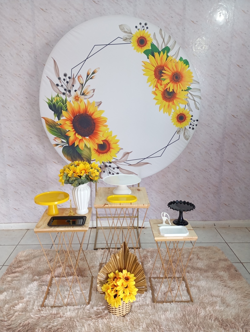 Kit Prata Girassol - Greicy Art´s Decor