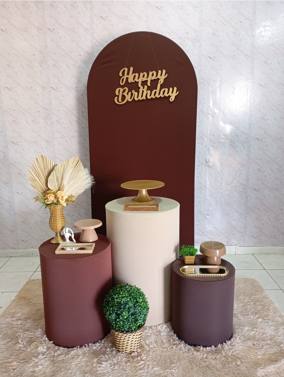 Kit Prata Marrom/Dourado - Greicy Art´s Decor