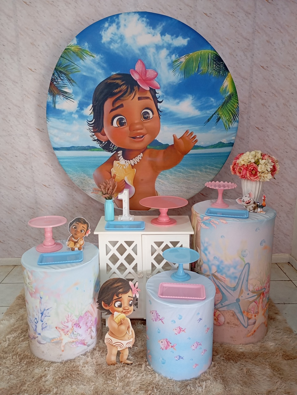 Kit Ouro Moana Baby - Greicy Art´s Decor