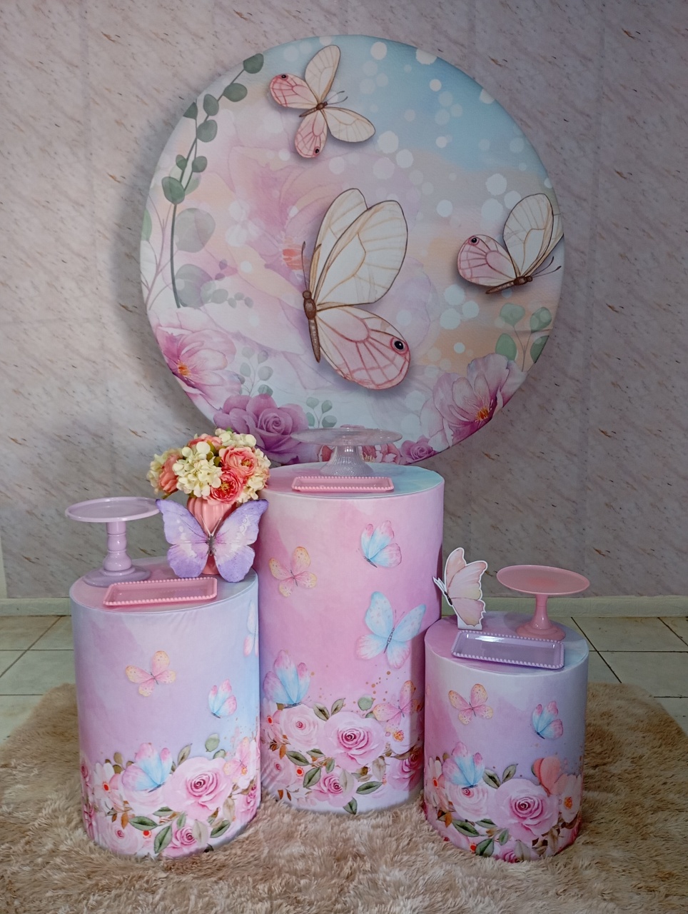 Kit Prata Borboletas - Greicy Art´S Decor