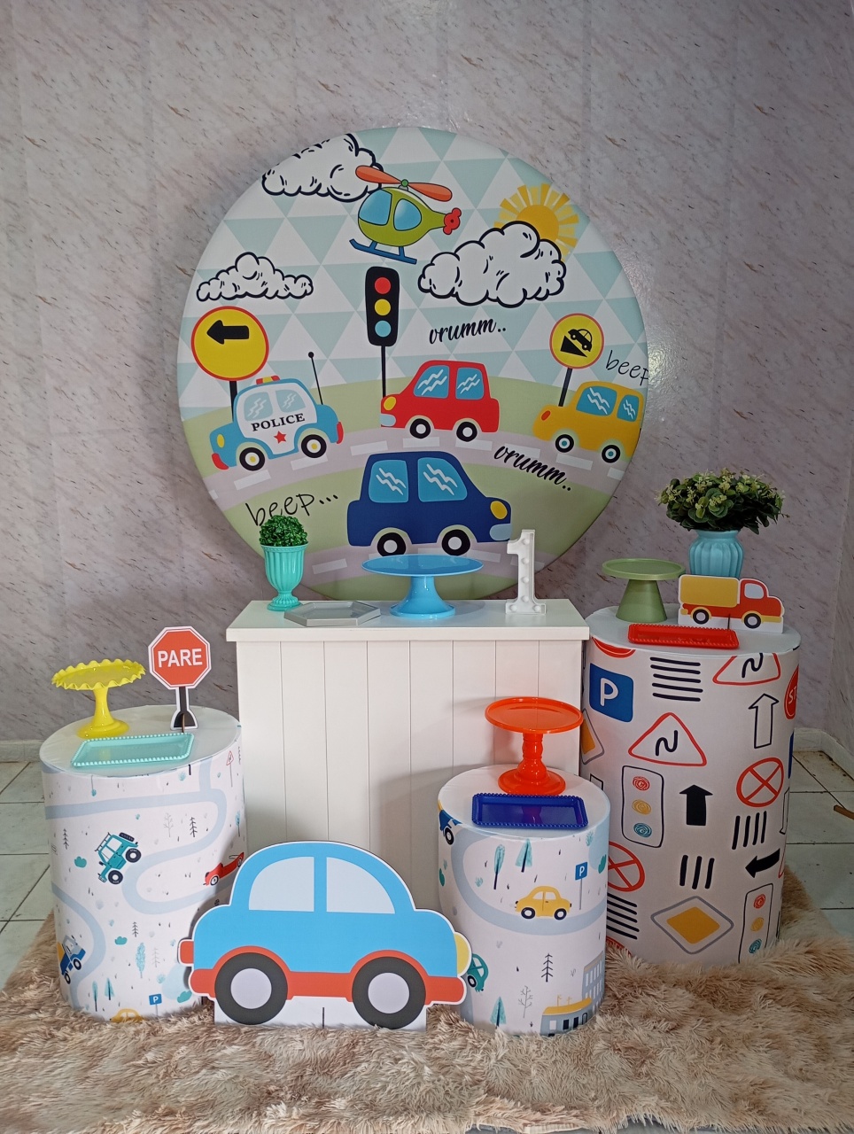 Kit Ouro Carrinhos /Meios de Transportes  - Greicy Art´S Decor