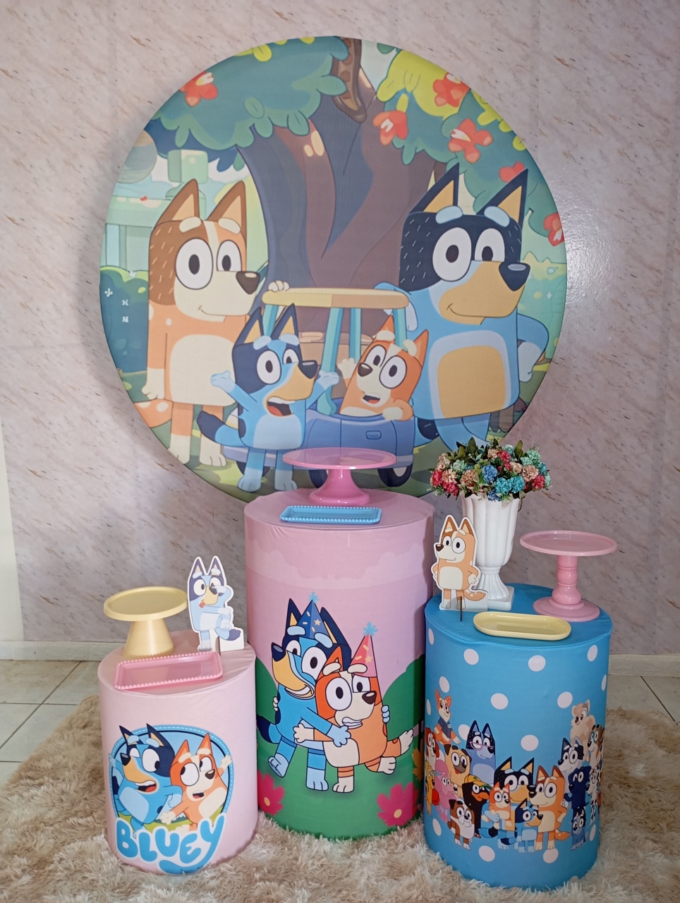 Kit Prata Bluey E Bingo - Greicy Art´S Decor