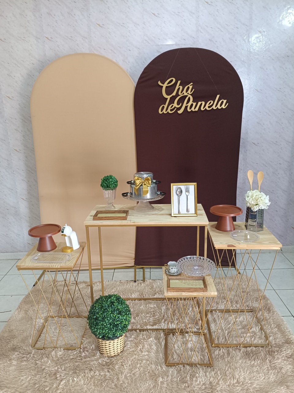 Kit Diamante Chá de Panela Marrom - Greicy Art´S Decor