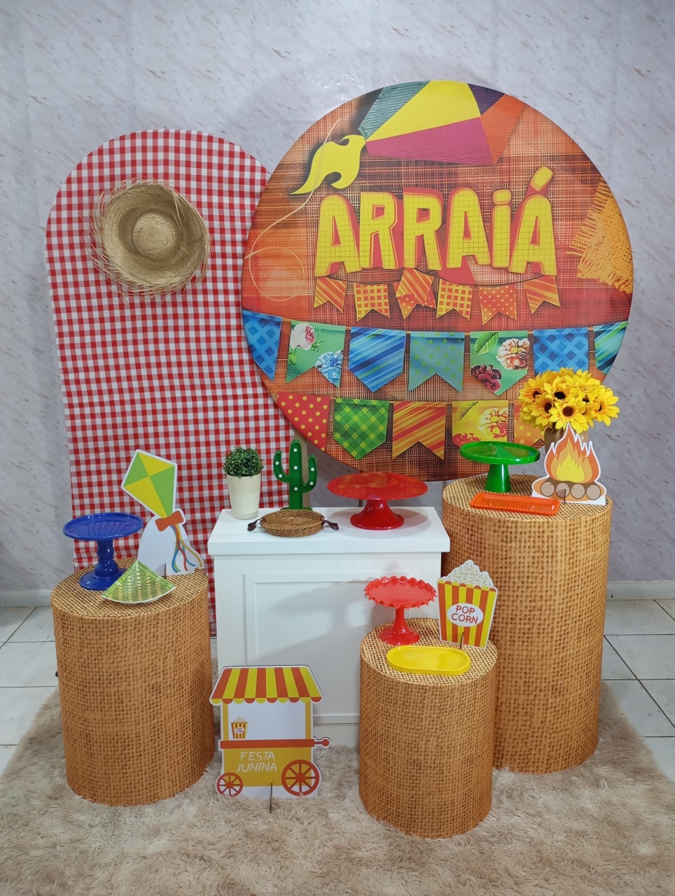 Kit Diamante Arraiá Junino Bandeirinhas - Greicy Art´s Decor