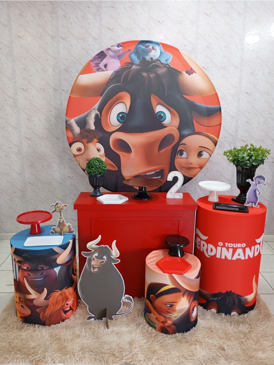 Kit Ouro O Touro Ferdinando - Greicy Art´s Decor