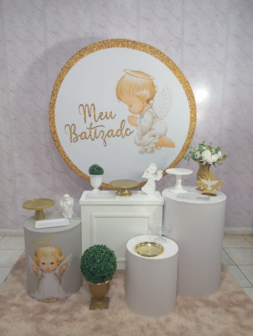 Kit Ouro Meu Batizado - Greicy Art´S Decor