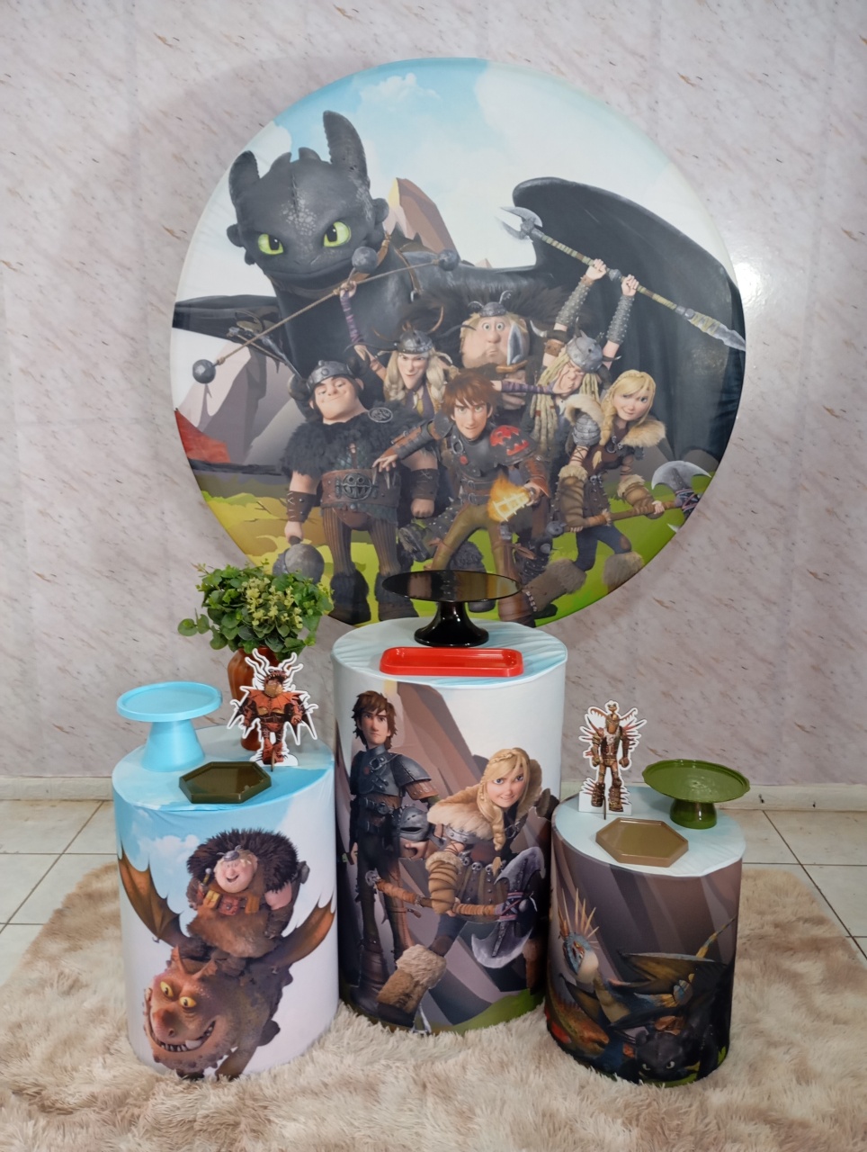 Kit Prata Como Treinar Seu Dragão  - Greicy Art´S Decor