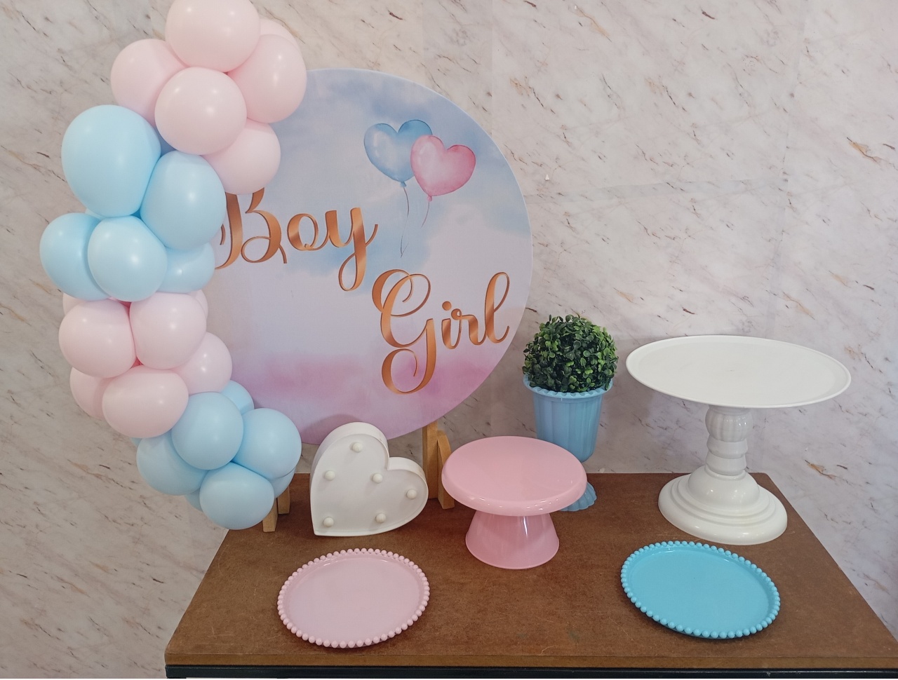 Mini Kit de Mesa Chá Revelação - Greicy Art´s Decor