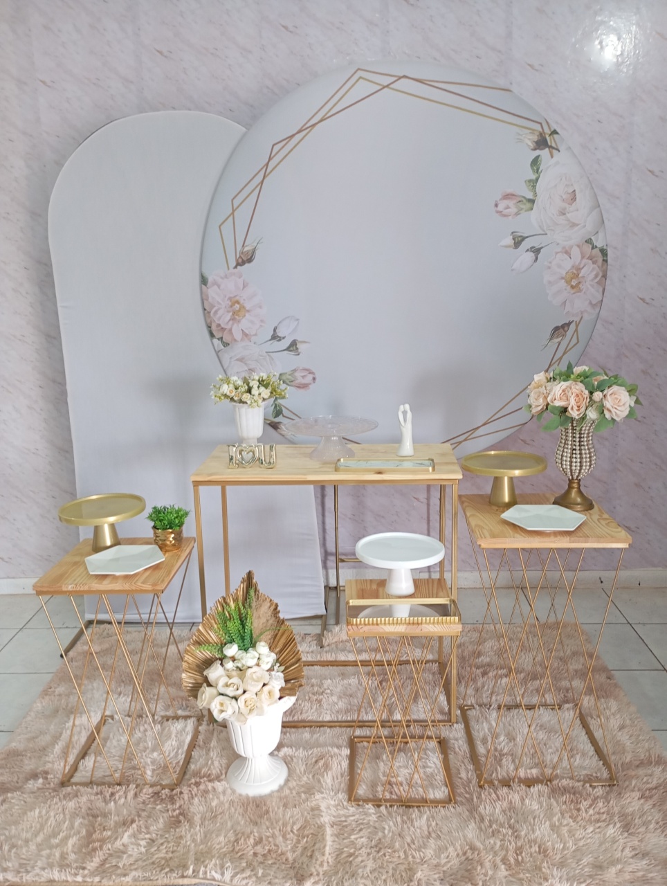 Kit Diamante Floral Branco (Casamento/Bodas) - Greicy Art´S Decor