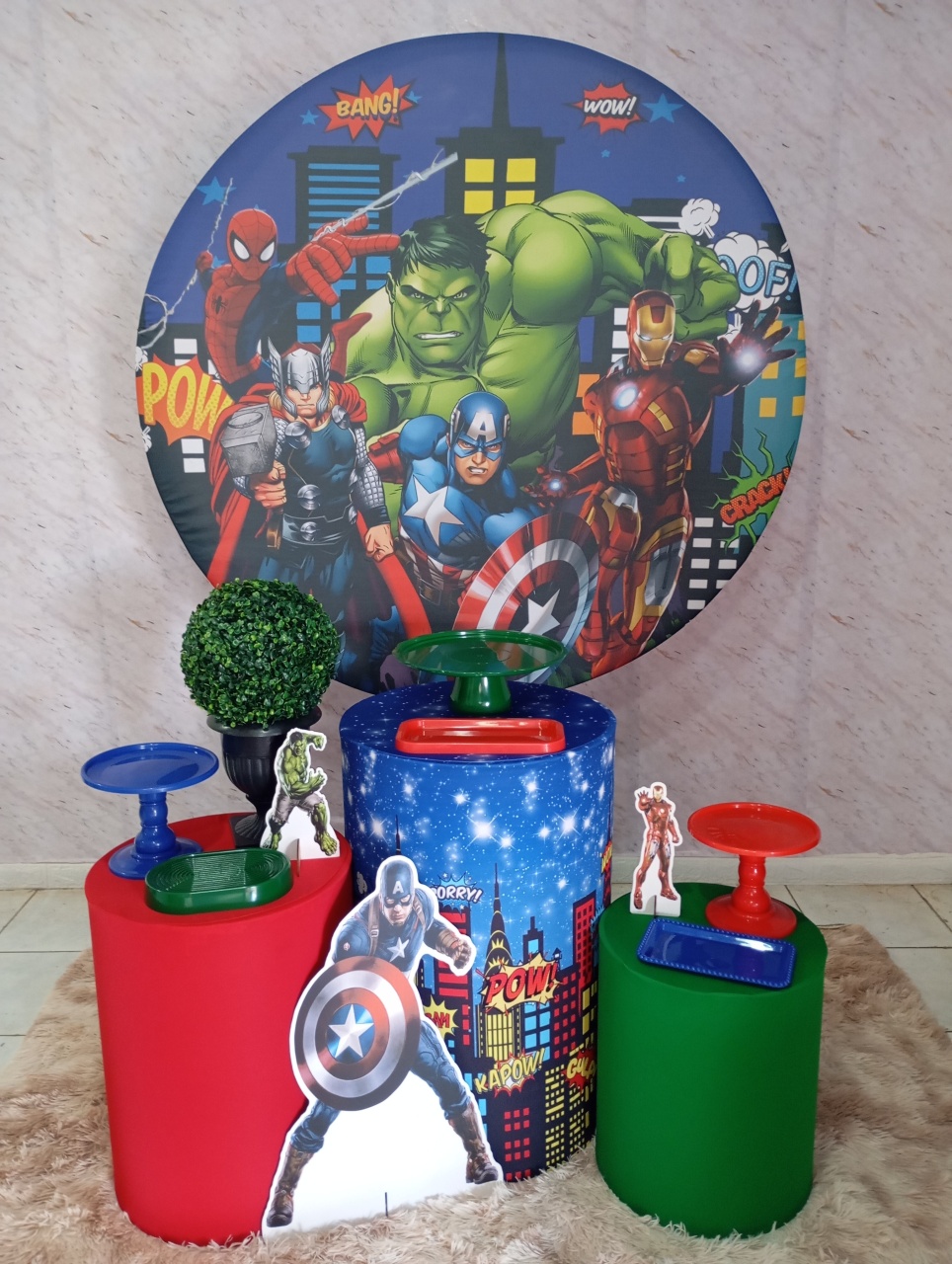 Kit Prata Vingadores  - Greicy Art´S Decor
