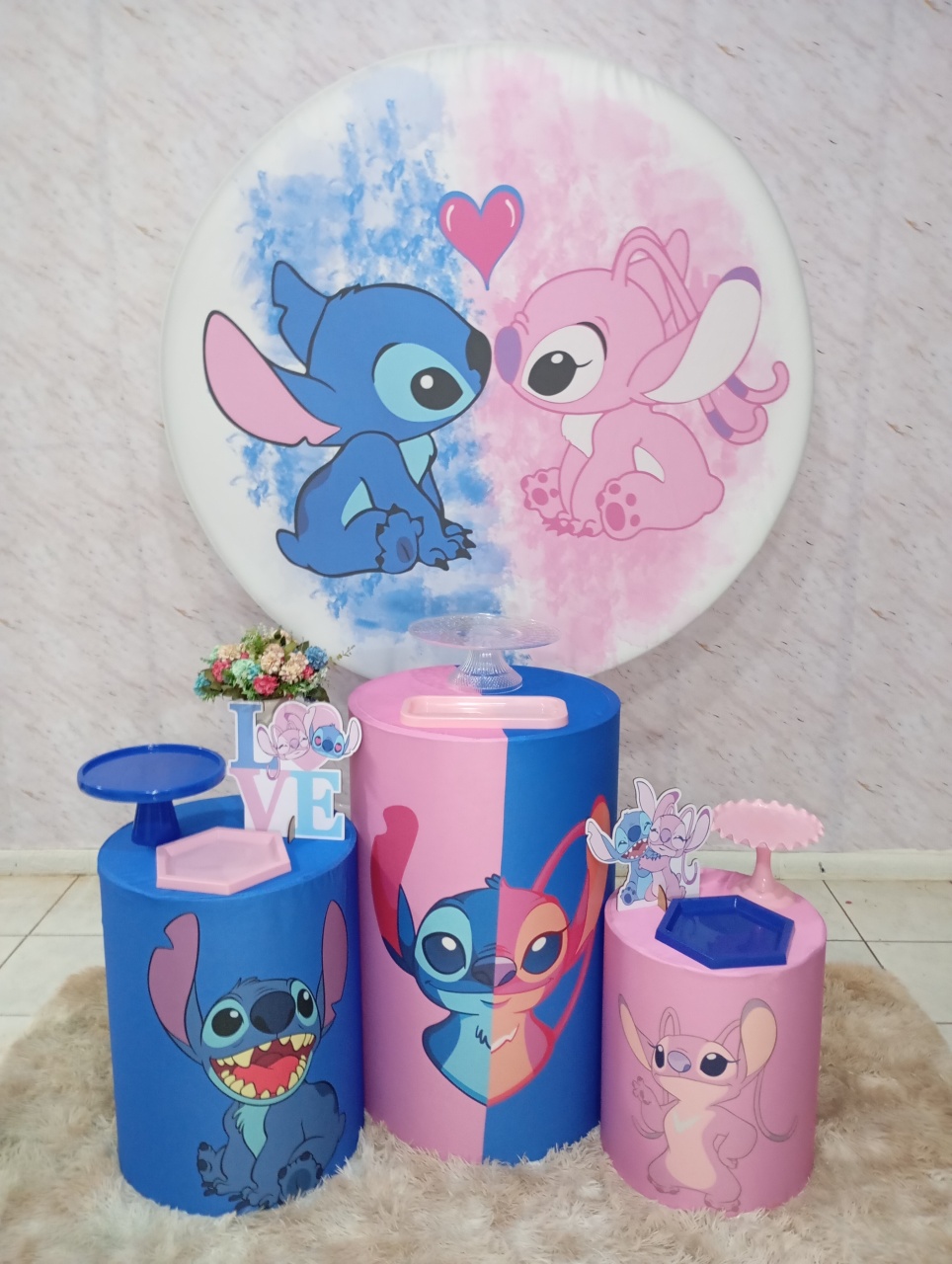 Kit Prata Stitch E Angel III - Greicy Art´S Decor