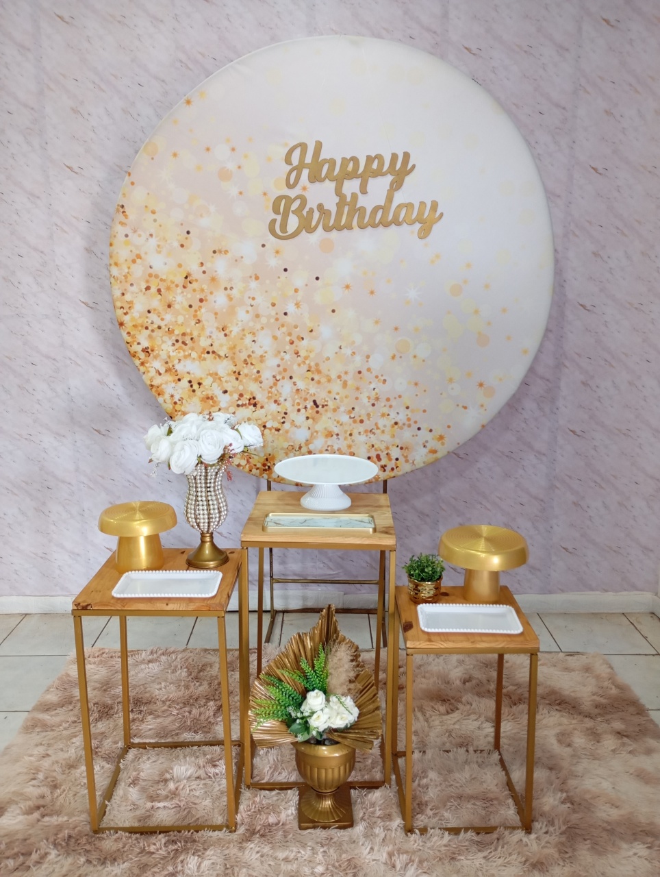 Kit Prata Branco Glitter Dourado - Greicy Art´s Decor