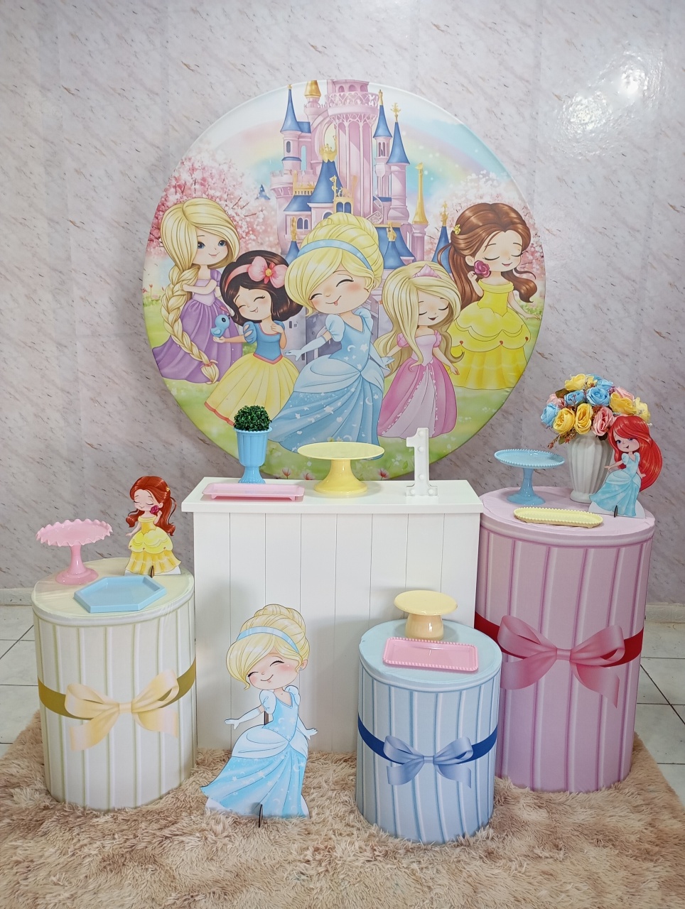 Kit Ouro Princesas Disney Aquarela  - Greicy Art´S Decor