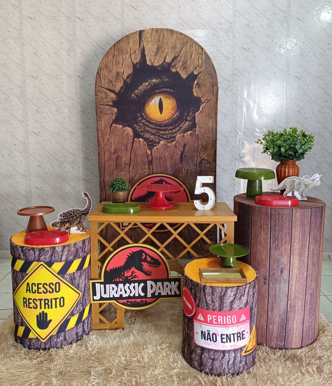 Kit Ouro Jurassic Park  - Greicy Art´S Decor